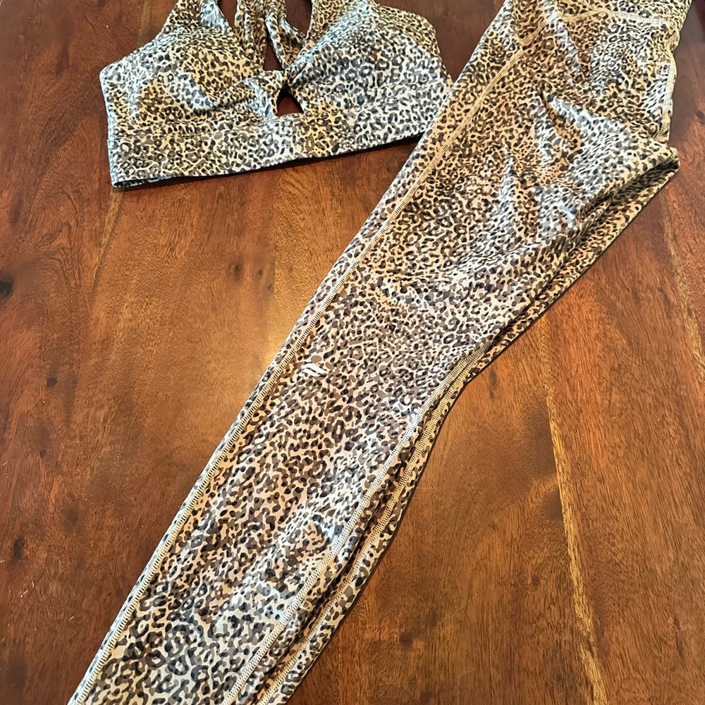 SOLD-Fabletics PowerHold Leopard Sports Bra and Leggings